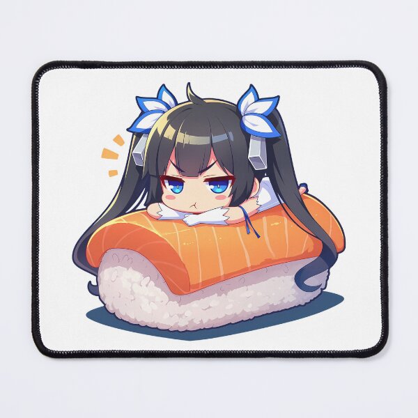 Item preview, Danmachi Girl Hestia Danmachi Chibi Sushi Anime Cute Blue Ribbon Charm designed and sold by CarlosBender.