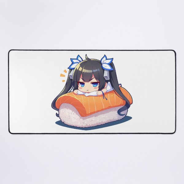 Item preview, Danmachi Girl Hestia Danmachi Chibi Sushi Anime Cute Blue Ribbon Charm designed and sold by CarlosBender.
