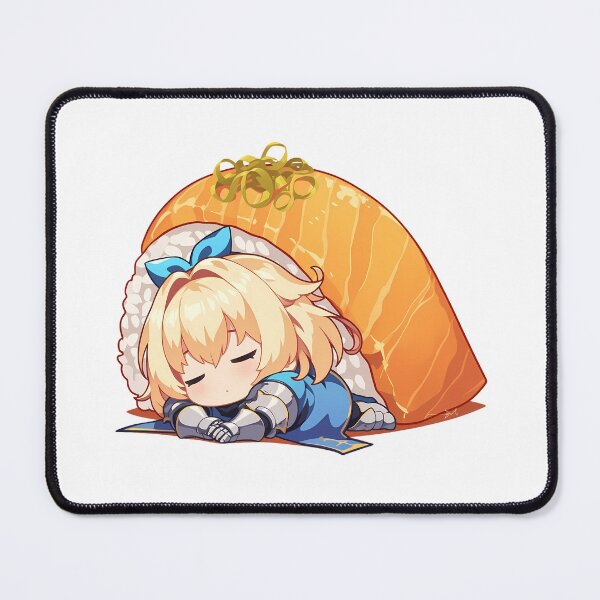 Item preview, Danmachi Ais Wallenstein Danmachi Chibi Sushi Anime Sleepy Golden Warrior designed and sold by CarlosBender.
