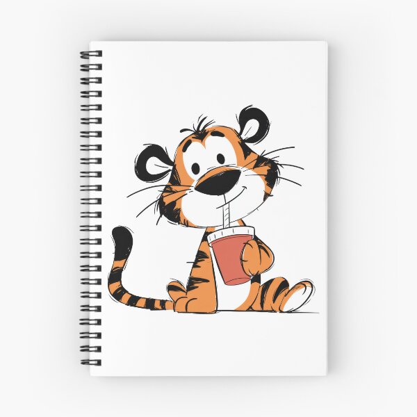 Item preview, Cute Baby Tiger Holding a Sippy Cup Cartoon Drawing designed and sold by LD ART.