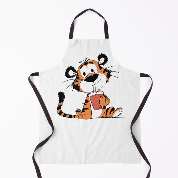 Item preview, Cute Baby Tiger Holding a Sippy Cup Cartoon Drawing designed and sold by LD ART.