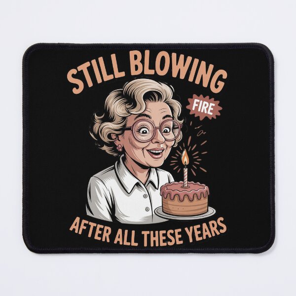 Item preview, Still Blowing After All These Years Funny Elderly Birthday designed and sold by genkihikki.
