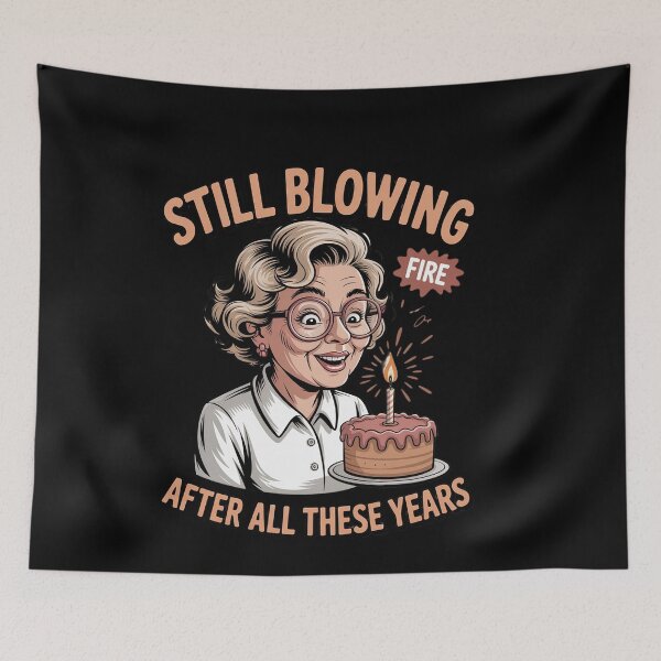 Item preview, Still Blowing After All These Years Funny Elderly Birthday designed and sold by genkihikki.
