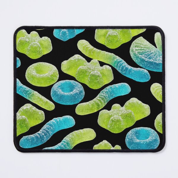 Item preview, Blue and Lime Green Gummy Candy Assortment - Sugar-Coated Bears, Worms & Rings designed and sold by SavinMercantile.