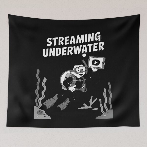 Artikelvorschau, Streaming von Unterwasser-Gamerfischen mit Kopfhörern entworfen und verkauft von ProudForFunny.