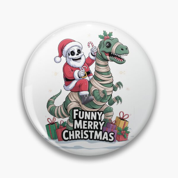 Item preview, Funny Santa Riding Dinosaur Christmas Xmas Gift Idea Santa's Merry Christmas squad  designed and sold by kaka8888.