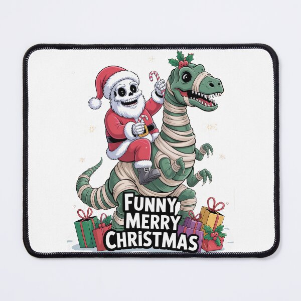 Item preview, Funny Santa Riding Dinosaur Christmas Xmas Gift Idea Santa's Merry Christmas squad designed and sold by kaka8888.