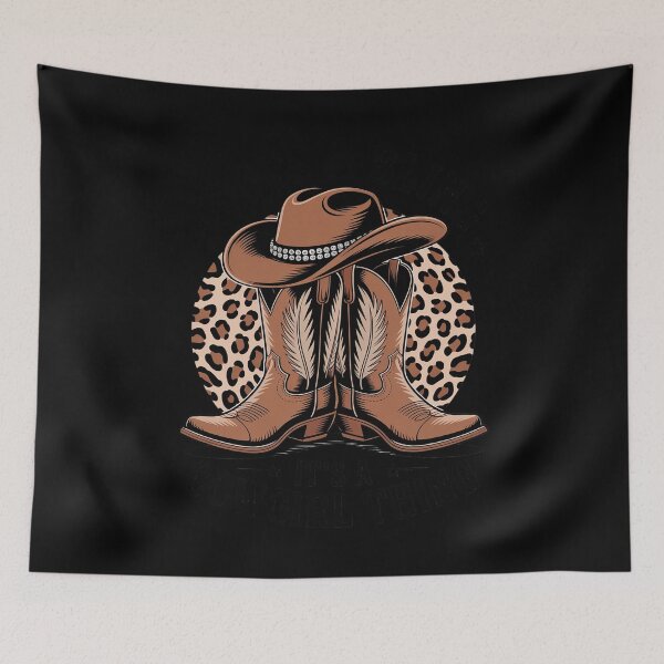 Item preview, Stylish Western Boots with Cowgirl hat and Bling Accent designed and sold by ProudForFunny.