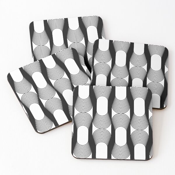 Item preview, Op Art Illusion – Modern Black and White Monochromatic Geometric Pattern designed and sold by DeeLulu.