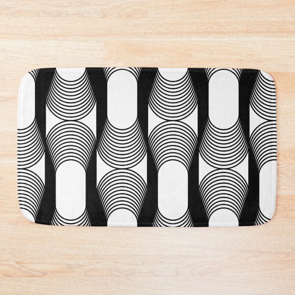 Item preview, Op Art Illusion – Modern Black and White Monochromatic Geometric Pattern designed and sold by DeeLulu.