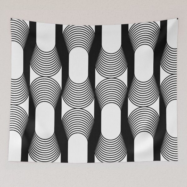 Item preview, Op Art Illusion – Modern Black and White Monochromatic Geometric Pattern designed and sold by DeeLulu.