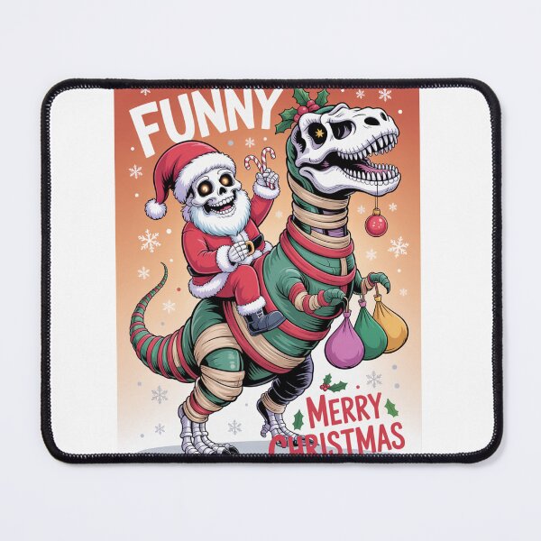 Item preview, Funny Santa Riding Dinosaur Christmas Xmas Gift Idea Santa's Merry Christmas squad designed and sold by kaka8888.