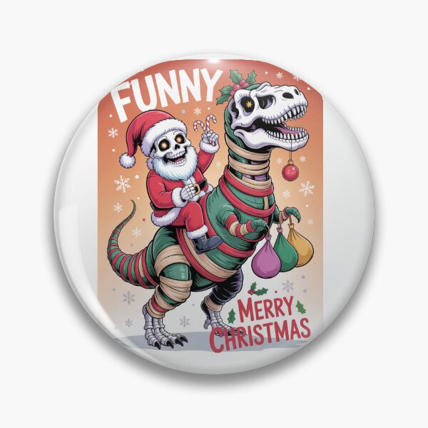 Item preview, Funny Santa Riding Dinosaur Christmas Xmas Gift Idea Santa's Merry Christmas squad  designed and sold by kaka8888.