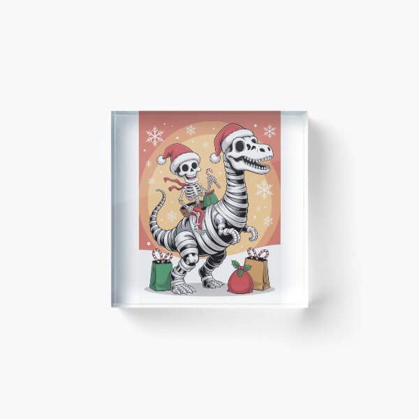 Item preview, Funny Santa Riding Dinosaur Christmas Xmas Gift Idea Santa's Merry Christmas squad  designed and sold by kaka8888.