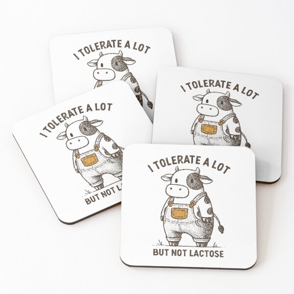 Item preview, I Tolerate A Lot But Not Lactose Funny Cute Cow Meme  designed and sold by PearliDietrich.