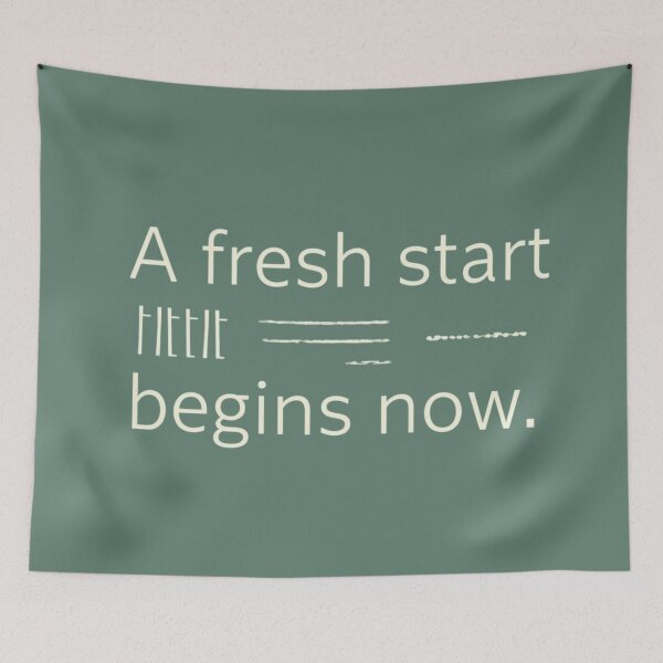 Item preview, A Fresh Start Begins Now Quote designed and sold by Irene Catchmind.