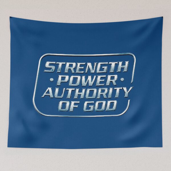 Item preview, GOD'S POWER - Chrome Emblem - Streetwear Typography designed and sold by Urban-InkStudio.