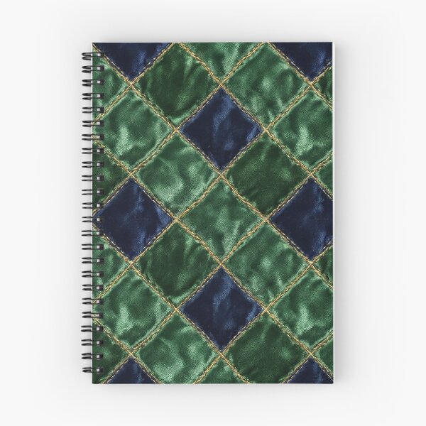Item preview, Forest Green & Midnight Blue Quilted Velvet Harlequin Pattern designed and sold by SavinMercantile.