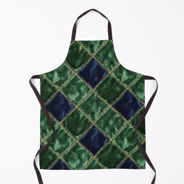 Item preview, Forest Green & Midnight Blue Quilted Velvet Harlequin Pattern designed and sold by SavinMercantile.
