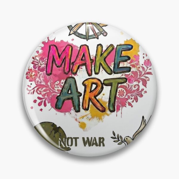 Item preview, Make Art Not War – Peace Dove, Helmet & Artist Tools - White edition designed and sold by Miss Cutie Designs.