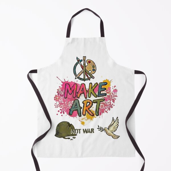 Item preview, Make Art Not War – Peace Dove, Helmet & Artist Tools - White edition designed and sold by Miss Cutie Designs.