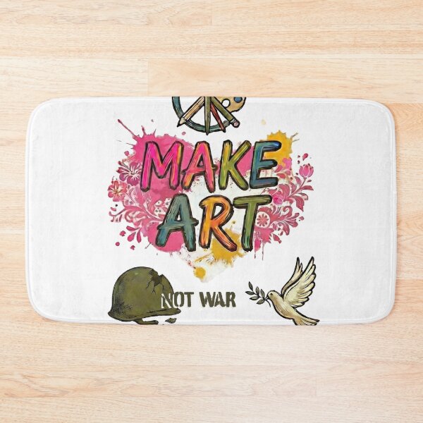 Item preview, Make Art Not War – Peace Dove, Helmet & Artist Tools - White edition designed and sold by Miss Cutie Designs.