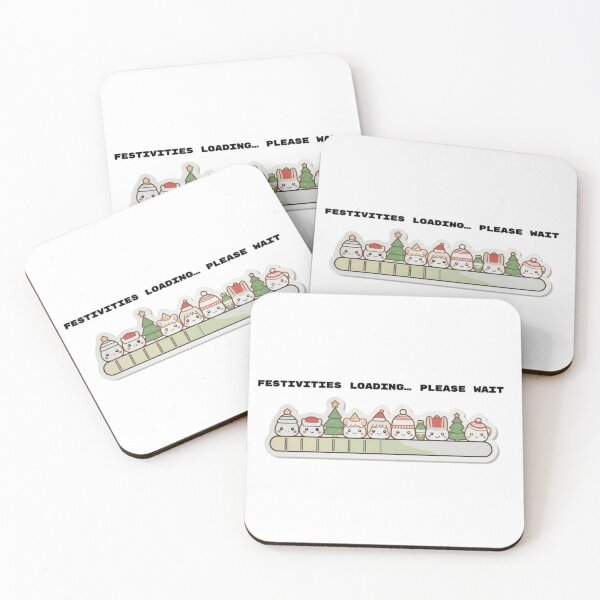 Item preview, Festivities Loading… Please Wait 1 – Cozy Introvert Holiday Humor, Kawaii Christmas designed and sold by PIXelayDesigns.