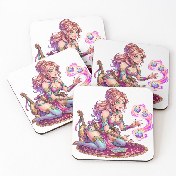 Item preview, Roll for Inspiration: Elven Bard Rolling Dice designed and sold by SkinnyFlatWhite.