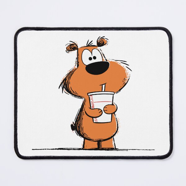 Item preview, Cute Baby Bear Holding a Sippy Cup Cartoon Drawing designed and sold by LD ART.