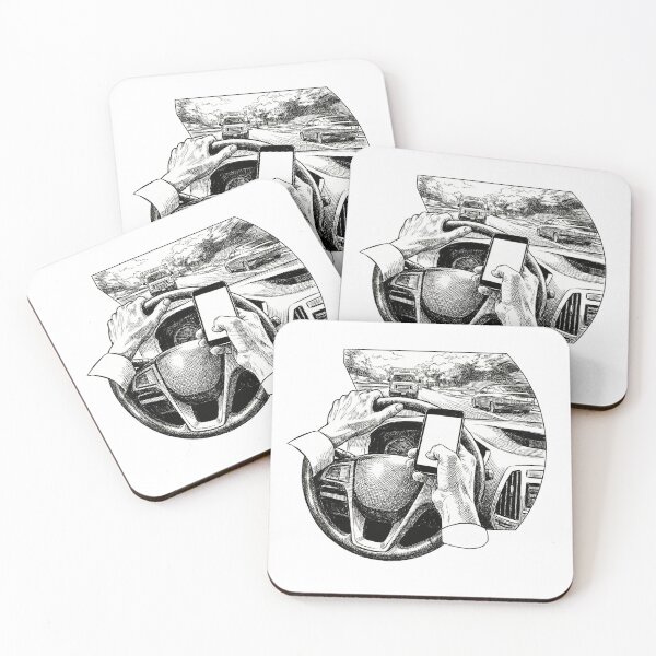 Item preview, Texting While Driving Head On Towards Ambulance designed and sold by Naux | Design & Illustration.