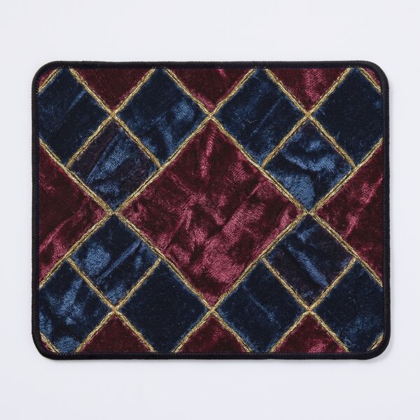 Item preview, Burgundy & Midnight Blue Velvet Harlequin - Vintage Carnival Noir designed and sold by SavinMercantile.