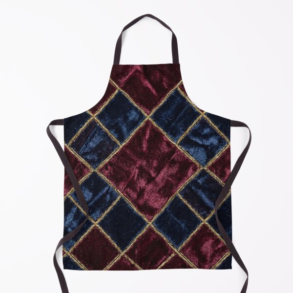 Item preview, Burgundy & Midnight Blue Velvet Harlequin - Vintage Carnival Noir designed and sold by SavinMercantile.