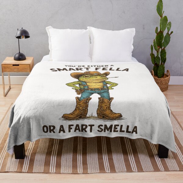 Item preview, Smart Fella or Fart Smella Retro Cartoon Frog designed and sold by PearliDietrich.