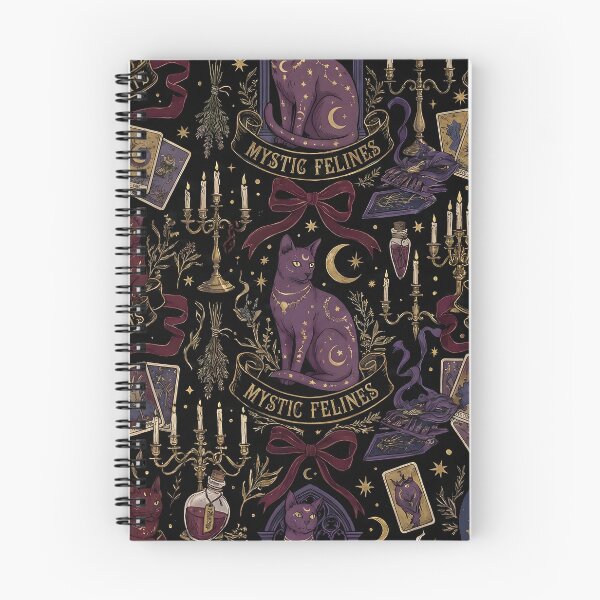 Artikelvorschau, Whimsigoth Cats Mystic Maximalism entworfen und verkauft von MihaCottagecore.