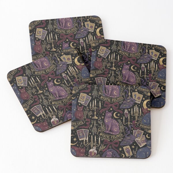 Item preview, Whimsigoth Cats Mystic Maximalism  designed and sold by MihaCottagecore.