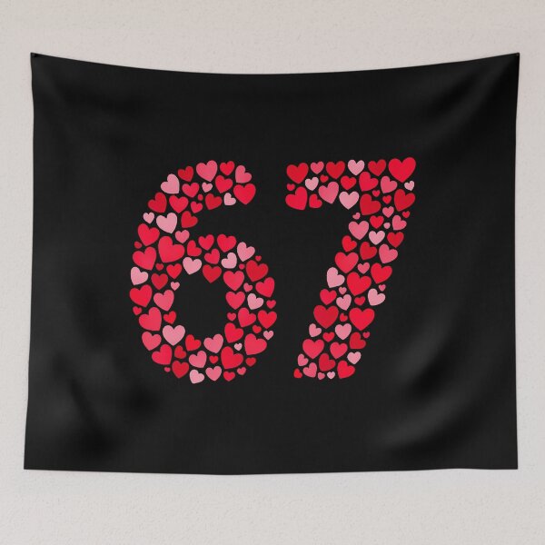 Item preview, Valentines Day 67 Meme Six Seven 6 7 Valentine Hearts designed and sold by nitchrommen0.