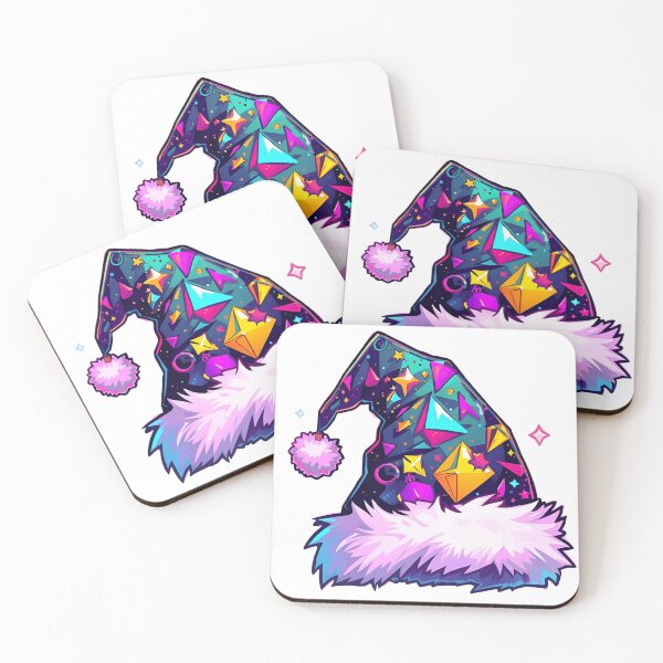 Item preview, Vibrant Geometric Crystal Party Hat With Fur Trim And Sparkling Decorations For Festive Cheer designed and sold by KanDa-Shop.
