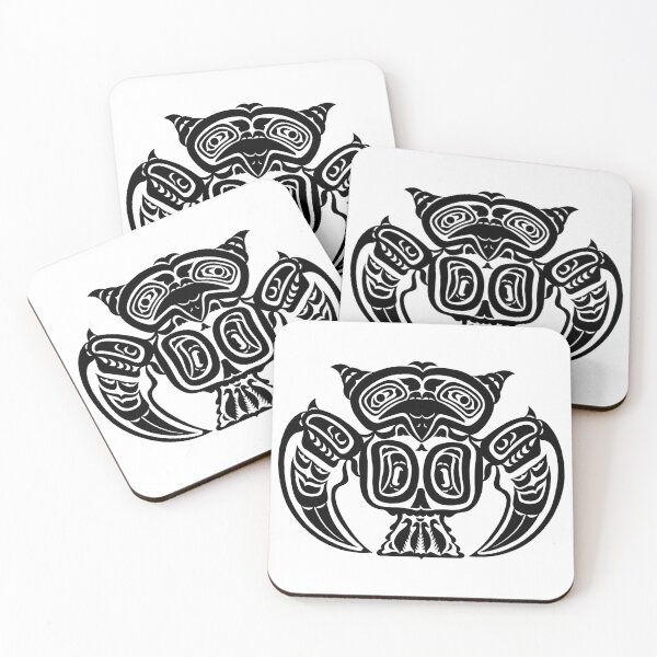 Item preview, Owl Totem Animal of Pacific Northwest Indians British Columbia designed and sold by YuckyCat.