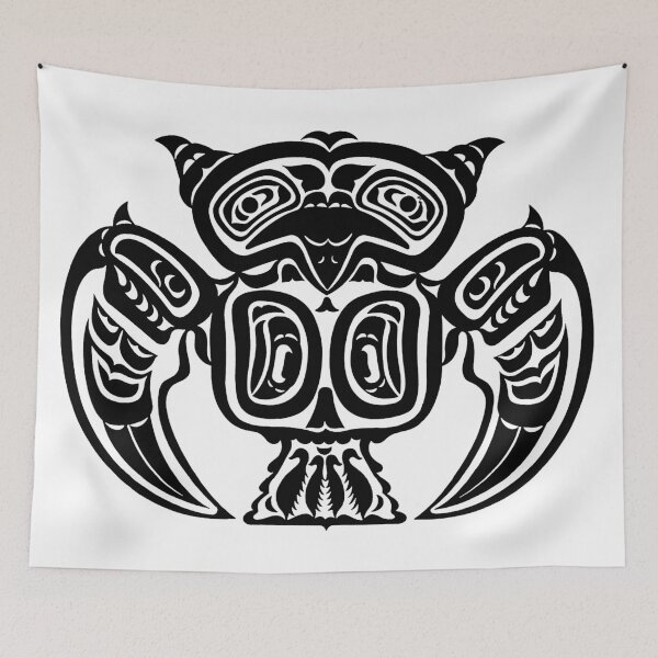 Item preview, Owl Totem Animal of Pacific Northwest Indians British Columbia designed and sold by YuckyCat.