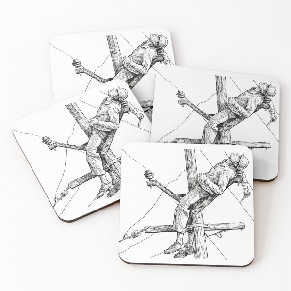 Item preview, Man Electrocuted on Powerlines designed and sold by Naux | Design & Illustration.