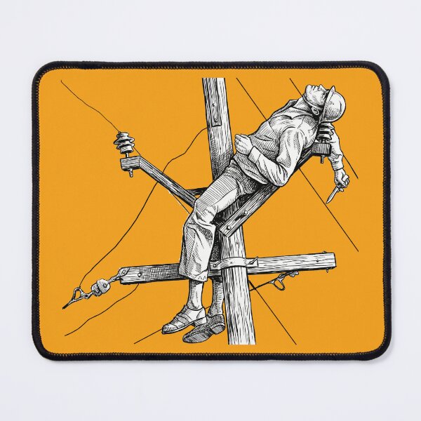 Item preview, Man Electrocuted on Powerlines designed and sold by Naux | Design & Illustration.