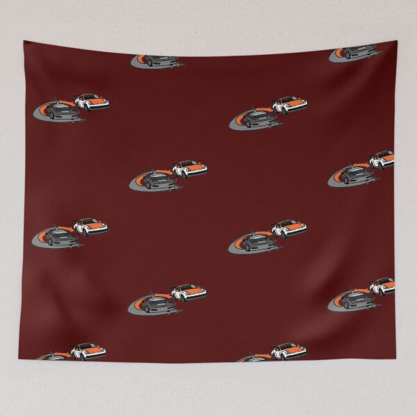 Item preview, Two race cars speeding through a sharp curve on a racetrack_28_side view designed and sold by Aariq.