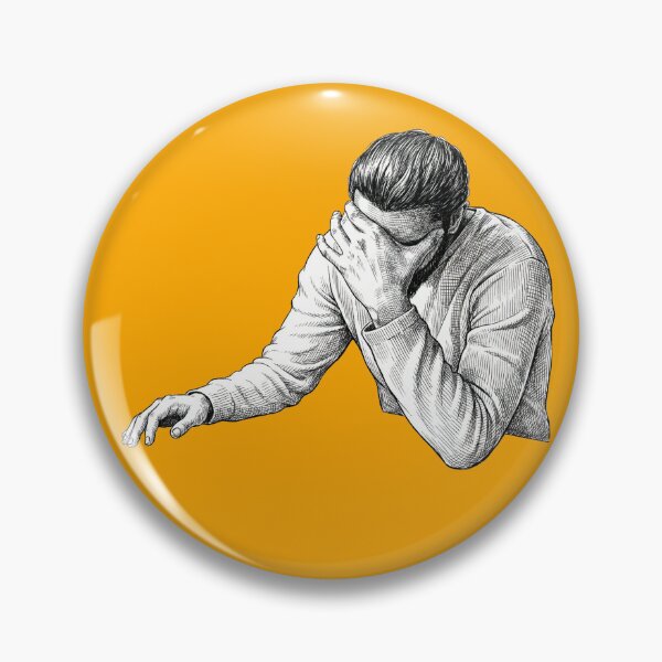 Item preview, Man in Despair with Face in Palm designed and sold by Naux | Design & Illustration.