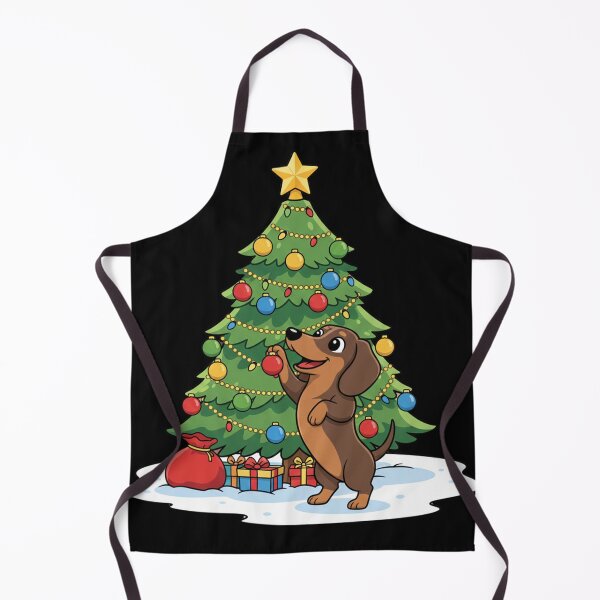 Item preview, Grumpy dachshund wearing a Santa hat with crossed paws designed and sold by KLSproduct.