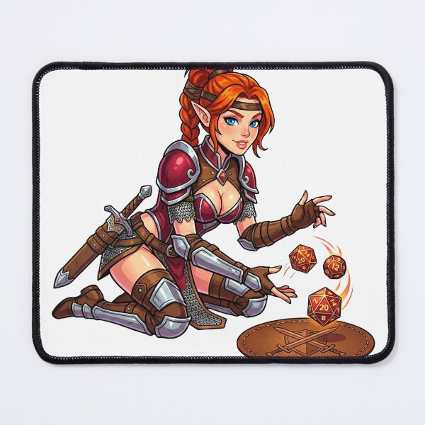 Item preview, Roll for Action Surge: Elven Fighter Rolling Dice designed and sold by SkinnyFlatWhite.