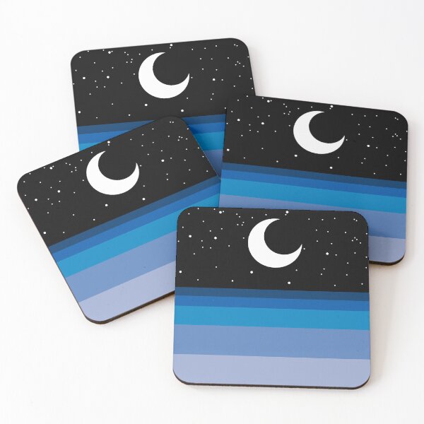Item preview, Minimal Crescent Moon Night Over Calm Sea designed and sold by NNAANN.