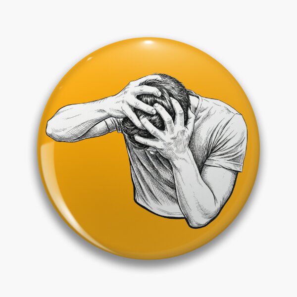 Item preview, Man Scratching Head in Frustration designed and sold by Naux | Design & Illustration.