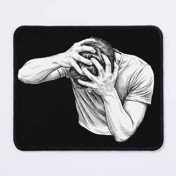 Item preview, Man Scratching Head in Frustration designed and sold by Naux | Design & Illustration.