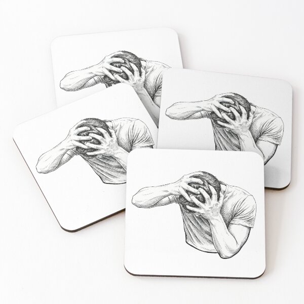 Item preview, Man Scratching Head in Frustration designed and sold by Naux | Design & Illustration.