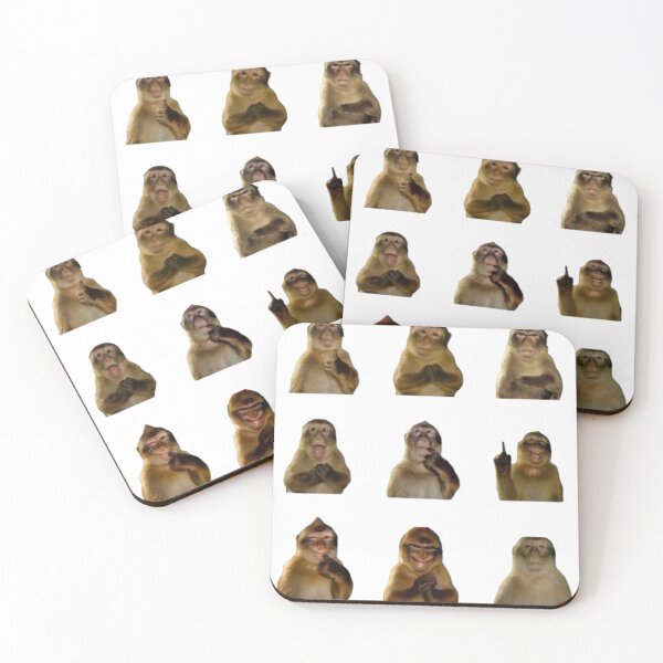 Item preview, Silly monkey sticker pack (thinking monkey 9 variations)  designed and sold by monkey zone.